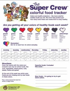 tracking fruit and vegetables for kids