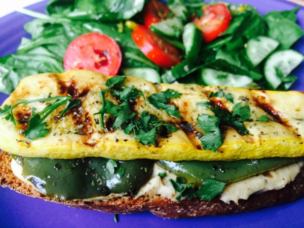Hummus Veggie Crostini recipe