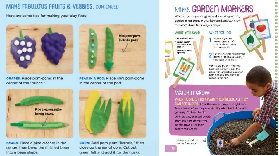 farmers market create and play activity book for kids