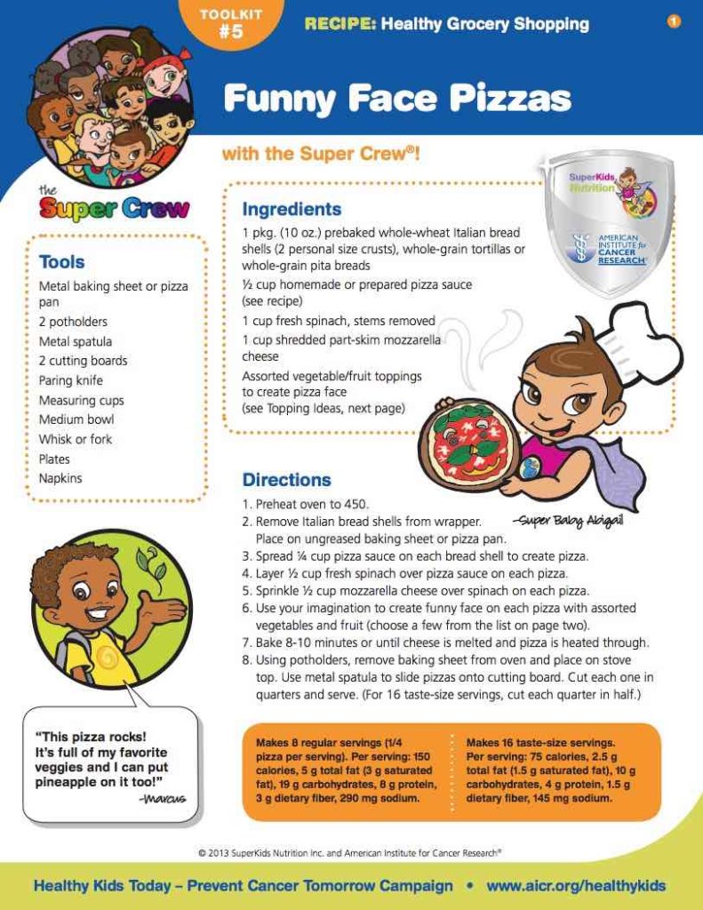 healthy plan for kids pizza