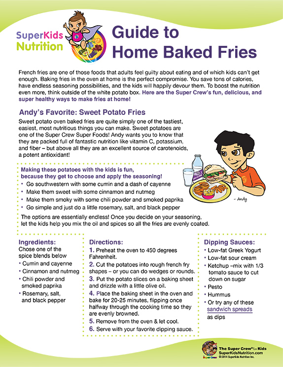 Guide to Home Baked Fries - SuperKids Nutrition