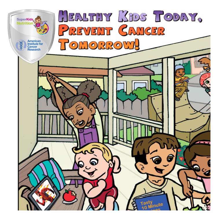 cancer prevention for kids, healthy kids today prevent cancer tomorrow campaign poster