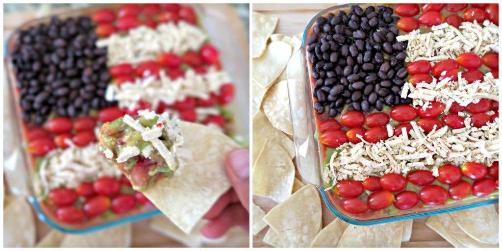 healthy bean dip for 4th of july