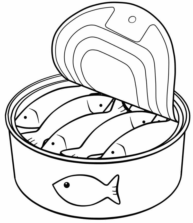 canned fish drawing