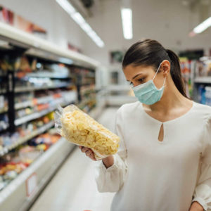 Woman at grocery store