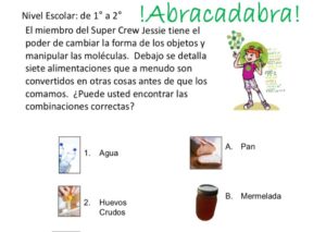 Abracadabra Matching with Jessie Feature (Spanish) kids activity superkids nutrition