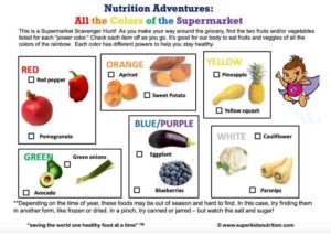 All the Colors of the Supermarket kids activity superkids nutrition