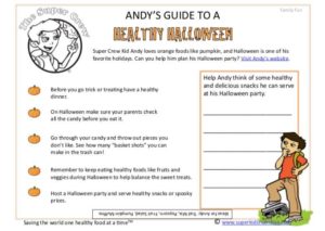 Andy’s Guide to a Healthy Halloween Feature kids activity superkids nutrition