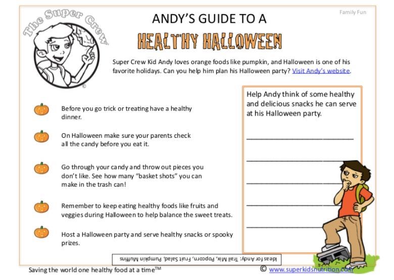 Free Printable Activities for Kids - SuperKids Nutrition