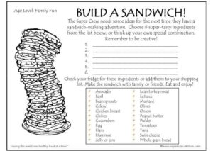 Build A Sandwich Feature kids activity superkids nutrition