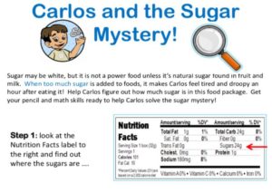 sugar label kids activity superkids nutrition