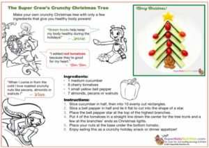 Christmas Tree Food Art kids activity superkids nutrition