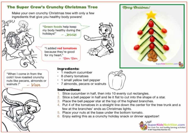 Christmas Tree Food Art - SuperKids Nutrition