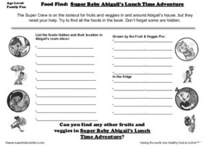 Food Find_ Super Baby Abigail’s Lunch Time Adventure Feature kids activity superkids nutrition