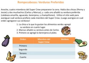 Food Log Puzzle (Spanish) kids activities superkids nutrition