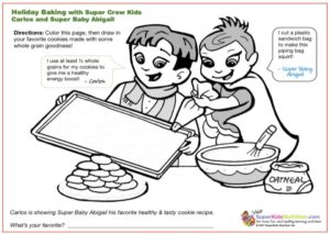 Healthy Holiday Baking kids activity superkids nutrition