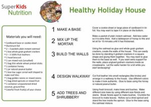 Healthy Holiday House kids activity superkids nutrition