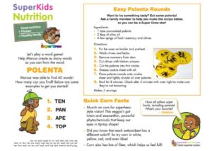 Marcus Polenta Rounds kids activity recipe superkids nutrition