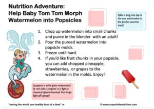 Morph Watermelon into Popsicles kids activity superkids nutrition
