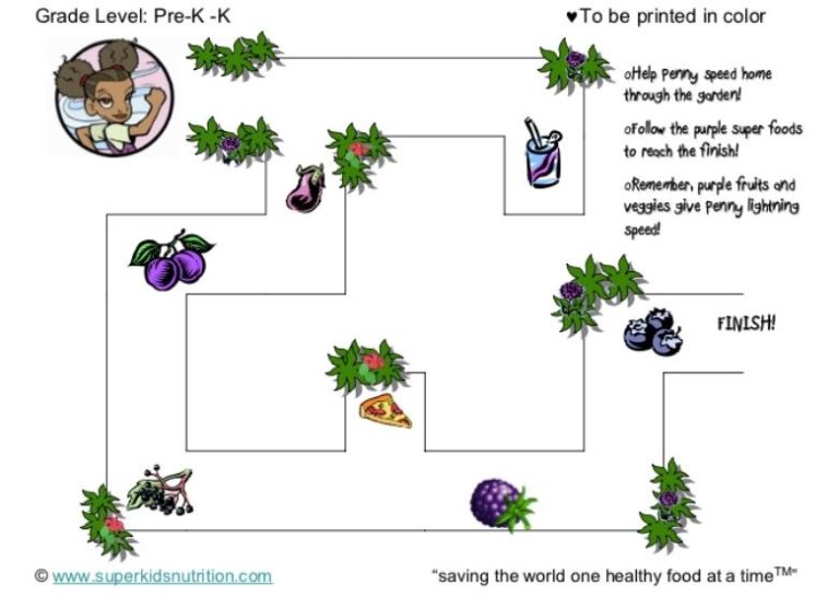 Free Printable Activities for Kids - SuperKids Nutrition