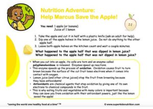 Save the Apple kids activity superkids nutrition