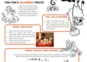 Tom-Tom’s Halloween Treats kids activity superkids nutrition