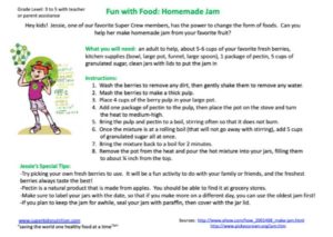 homemade jam kids recipe activity superkids nutrition