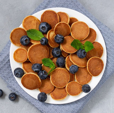 Mini whole wheat pancakes for a baby or 1 year old meal plan