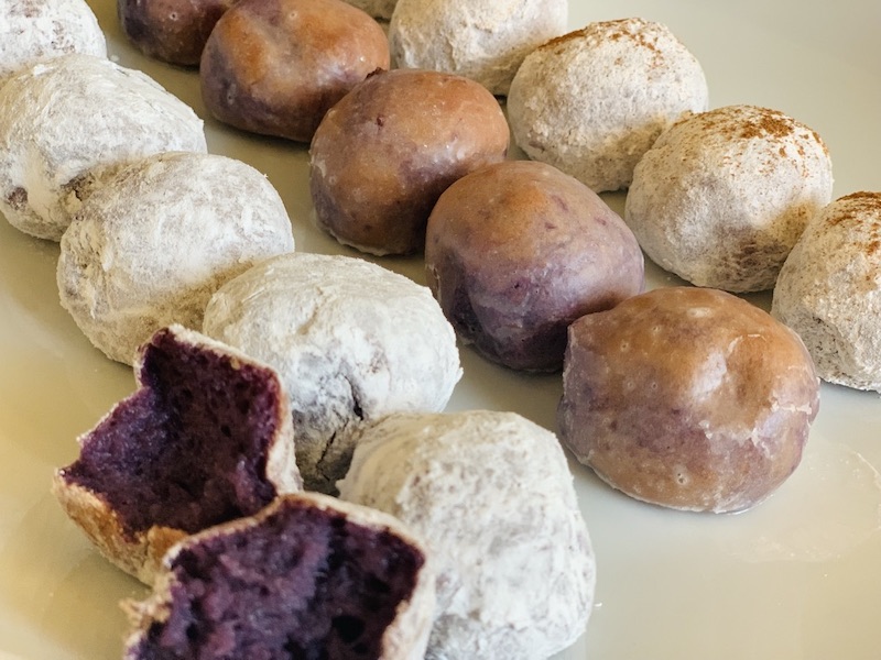 Purple Sweet Potato air fryer donut holes